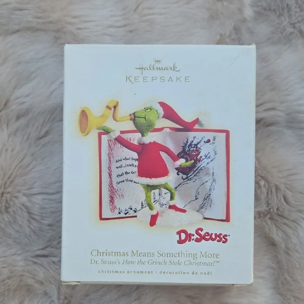 Hallmark Keepsake Dr. Seuss Grinch Ornament, CHRISTMAS MEANS SOMETHING MORE 2009